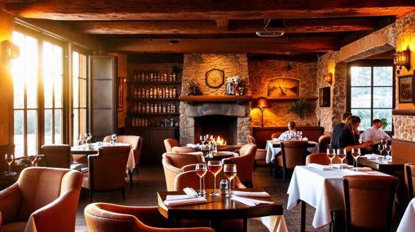 Découvrez l'ambiance chaleureuse de notre bar restaurant à L'Hermitage-Lorge
